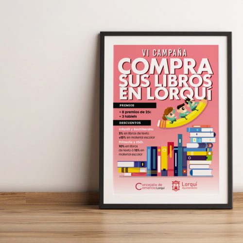 Poster para la compra de libros local en Lorquí